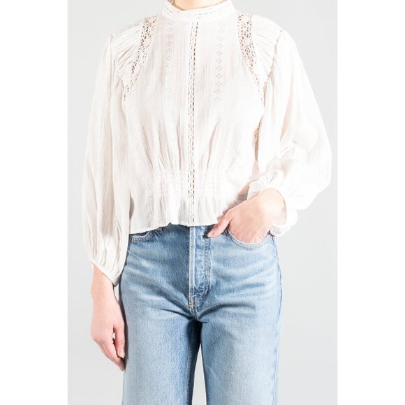 Isabel Marant Etoile "Jassie" Blouse in White, Size 34 (fits like XS) - Picture 9 of 14